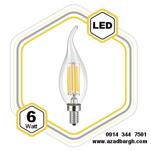 لامپ فلامنت 6وات شمعی